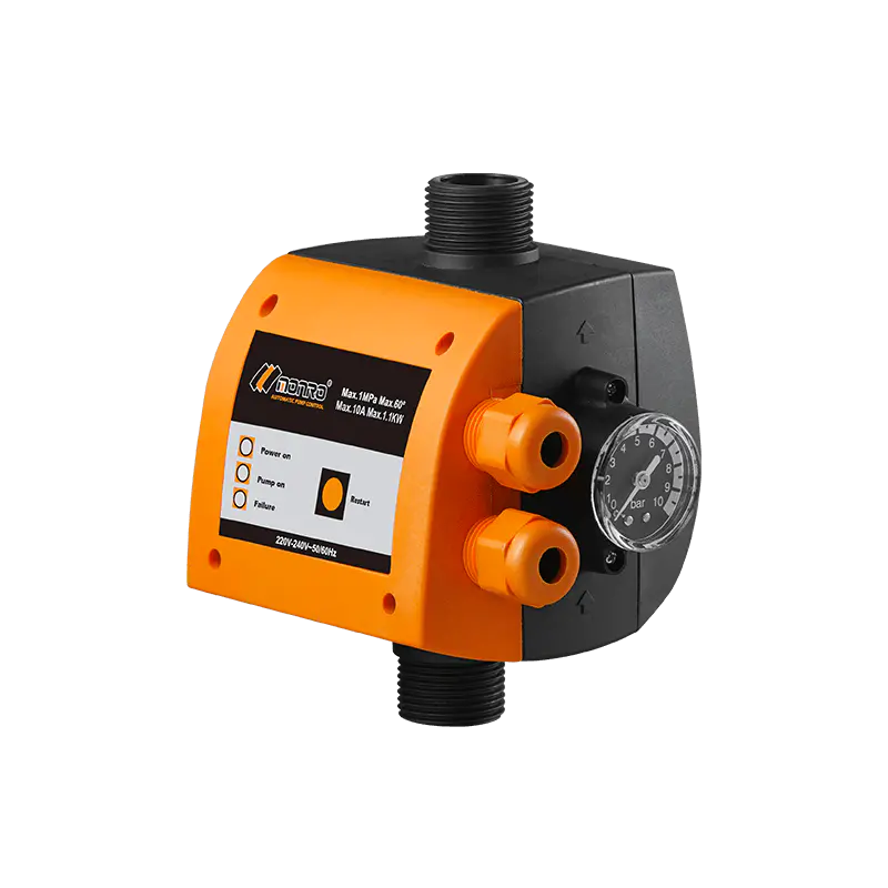 EPC-9 Adjustable Starting Pressure Controller House Water Sytem Auto On/Off Switch With Pressure Gauge Automatic Pump Control 